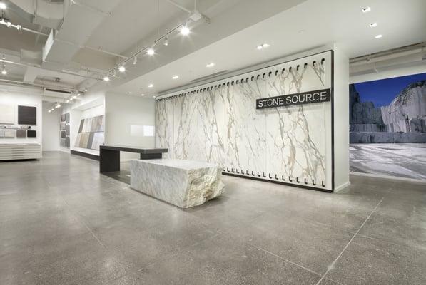 Reception Area: Calacatta Tucci Block, Calacatta Vision Slabs