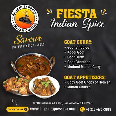 Goat Curry and Appetizers