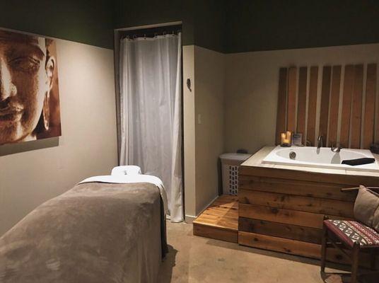 Japanese Soak room and Massage Table