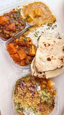 Lunch Thali, Samosa Chat