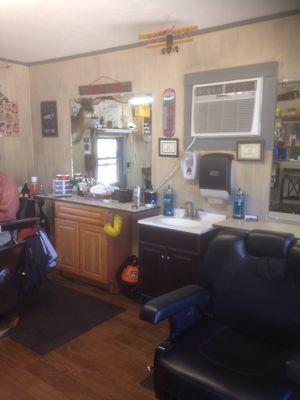 Two Barber Chairs in main section