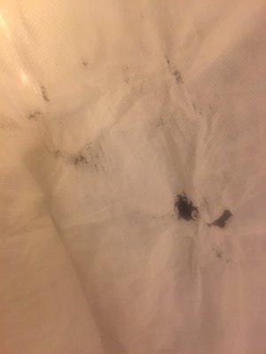 Rips in sheets after being washed. The manager claims it's the manufacture's fault, not theirs.