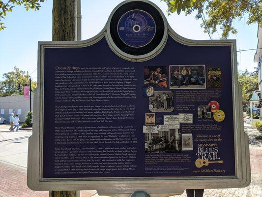 Ocean Springs Blues Historical Marker