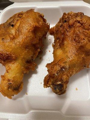 Fried chicken drumsticks