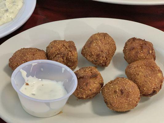 Hush puppies with ranch dip