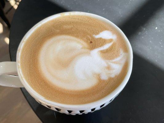 Loved the swan design on this salted caramel latte!