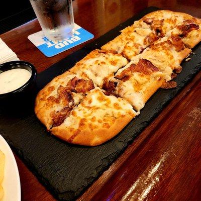 Chicken bacon ranch flatbread