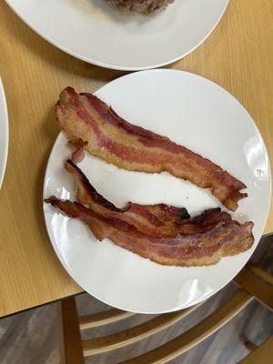 Perfectly cooked bacon