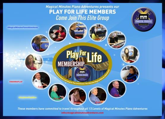 Play For Life Memberships! These memberships are a great way to save money. Students get to play FOR THE DURATION OF THE COURSE and SAVE!