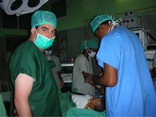 Dr Albert volunteering with   Smile Train Organization in India