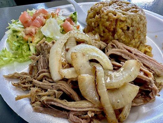 Mofongo with slow-cooked pork