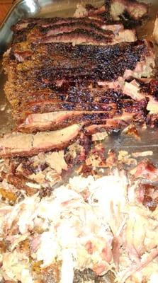 Brisket and pulled pork