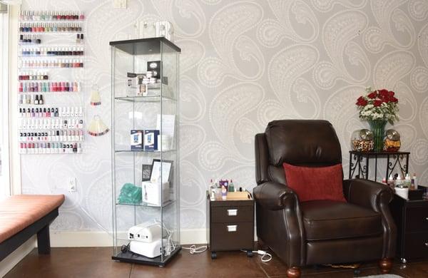 Manicure, waxing, and related services area