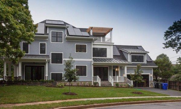 Sunpower panels on a new construction house installed by Prospect Solar