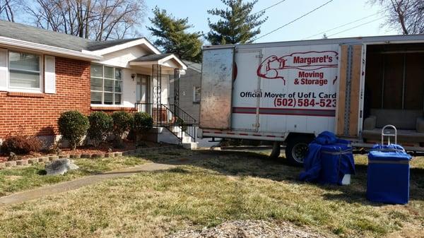 The movers were on time and very professional. They took the stress of moving and packed it up with the furniture! Lol. Thanks!