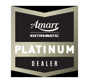 We are proud to be one of Amarr's platinum garage door dealers.