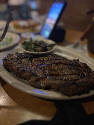 20oz ribeye picked by me, green beans