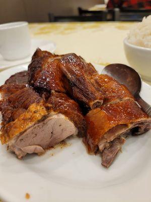 Quarter roast duck; upper