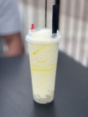 Pineapple and coconut boba tea