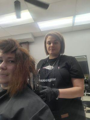 Hair coloring and styling