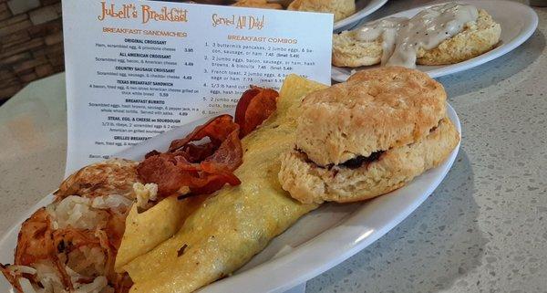 Spinach Omelet,  YUM!