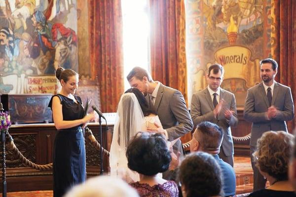 Ana officiated our ceremony beautifully in English and in Spanish.