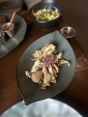 Grilled oyster king Mushroom. This was a side dish.