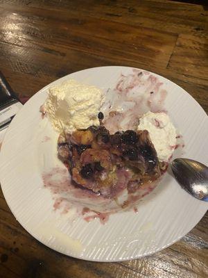 Blueberry Bread Pudding.