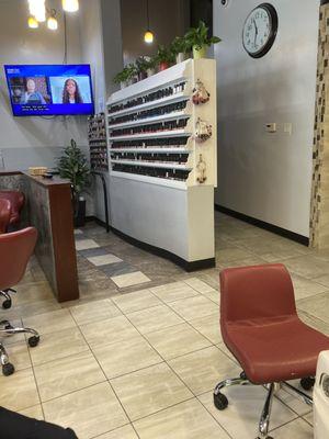 A wall of nail polish