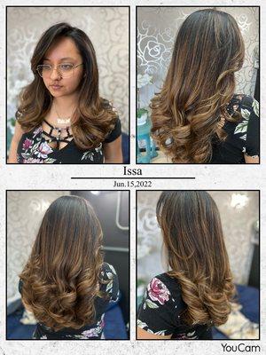 Balayage con base natural