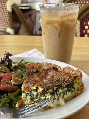 Quiche and salad delicious