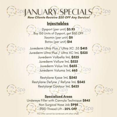 January Specials