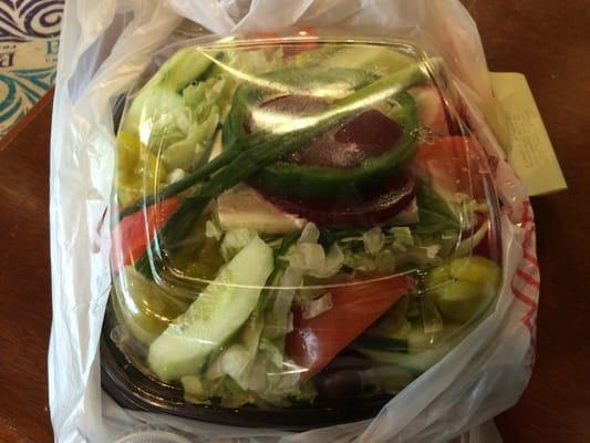 Greek salad to go