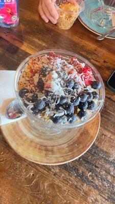 Superfruit Superfood Bowl Organic Granola, Strawberries, Blueberries, Chia Seeds, Coconut Flakes, and Honey