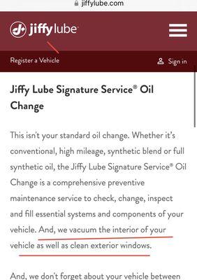 Signature Oil Changer service