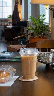 Iced caramel latte