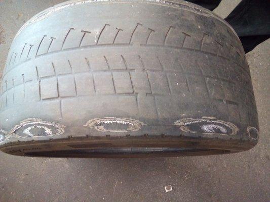 rear tires less than 15,000 miles they inspected the car