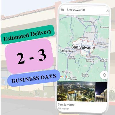 Shipping to San Salvador 2 - 3 business days