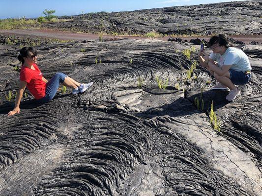 Frozen or hard lava from Hawaii Kīlauea volcano