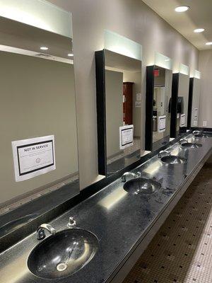 Men's locker room sinks