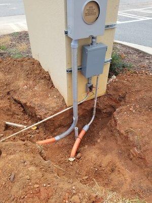 New meter service for street sign, Perry GA.