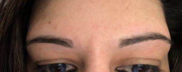 My eyebrows after Mya worked her magic!