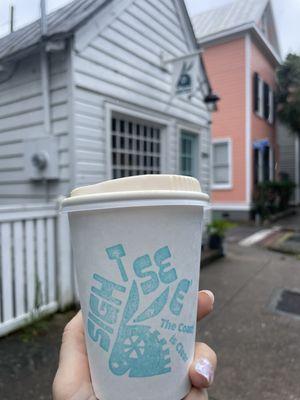 Vanilla oat latte for a rainy day