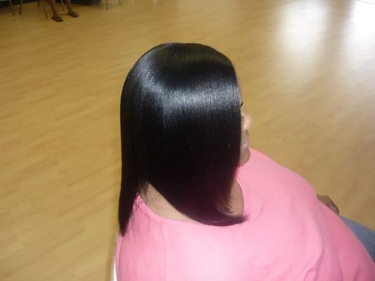 Healthy hair, relaxer and color