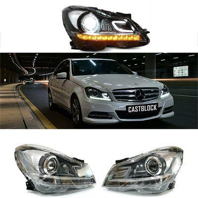 For 12-14 MERCEDES-BENZ FACELIFT W204 C63 LED XENON HEADLIGHTS L+R SET