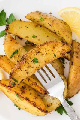 Greek Lemon Potatoes.