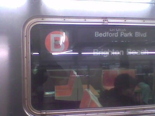 B train from the outside