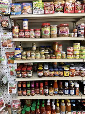 Lots of Asian sauces and spices!! Couldn't fit it all in one photo