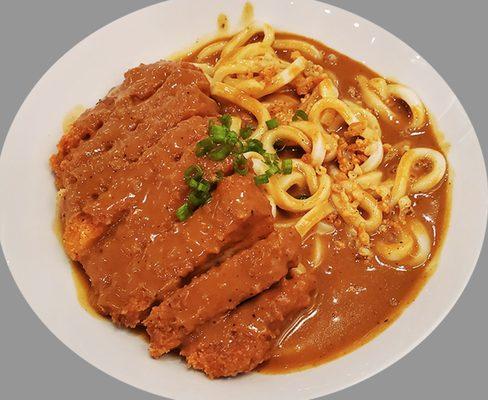 Curry Udon with Chicken cutlet