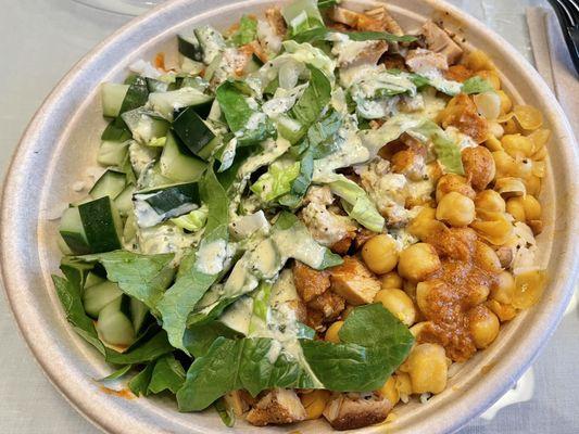 Tikka Bowl with Grilled Chicken and Added Lettuce